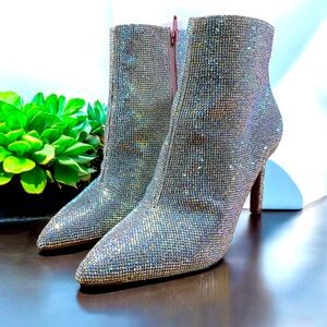 Gianni bini rhinestone ankle boots sold